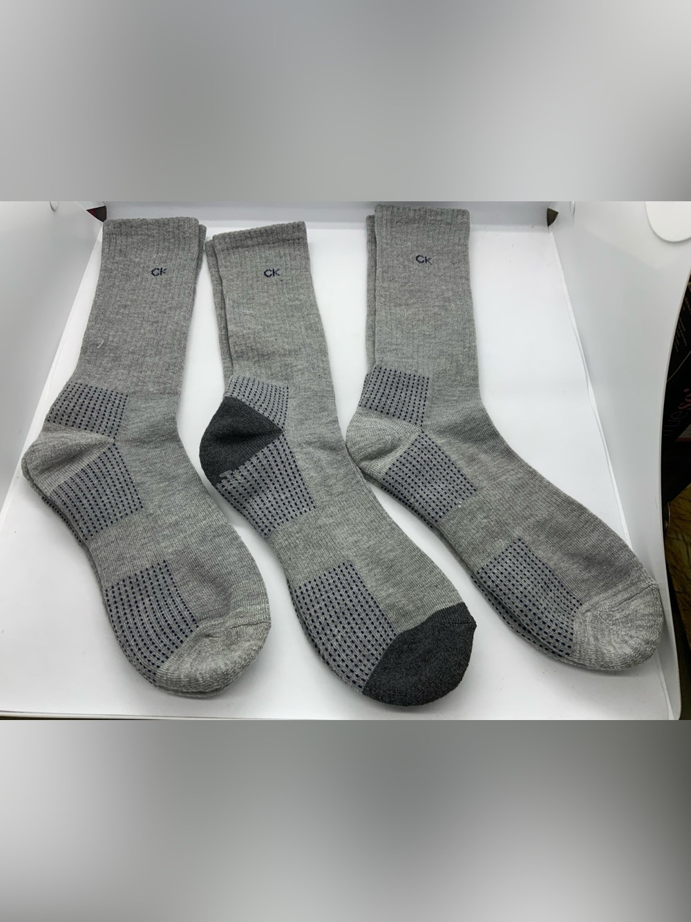 Calvin Klein Gray Performance Crew Socks - 3 Pack